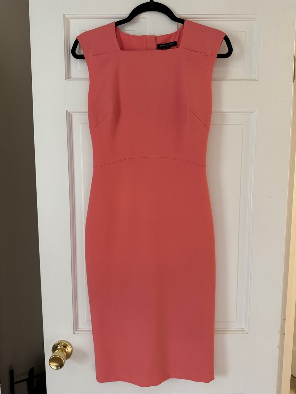 Banana Republic Coral-Pink Cap Sleeve Sheath Dress